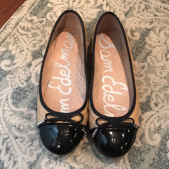 Sam Edelman Shoes - Sam Edelman Black and Tan quilted flats